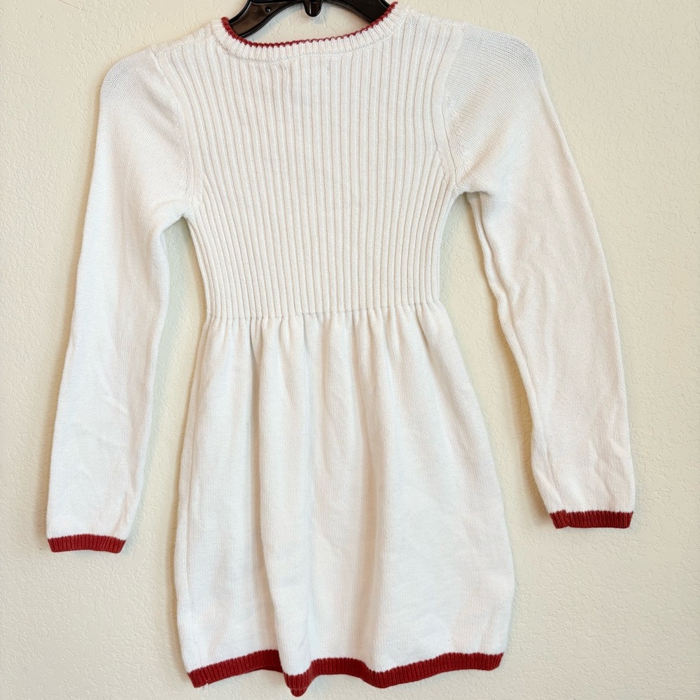Cynthia Rowley Girl’s Off White Knit Dress w/ Embroidered Owl Design (Sz. 7/8). - Picture 6 of 8